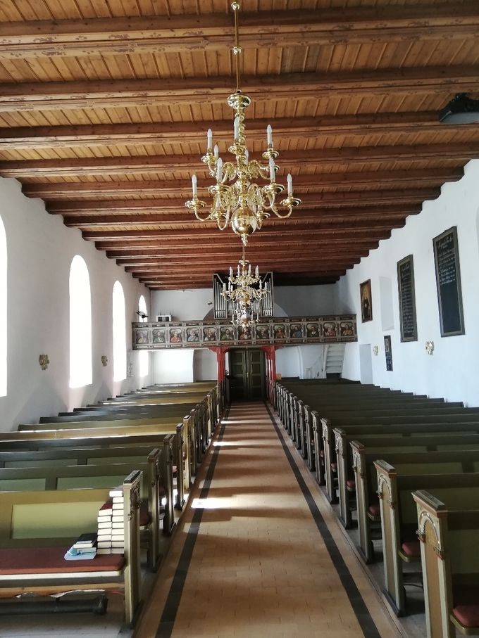 Kirkerummet i Skanderup Kirke.