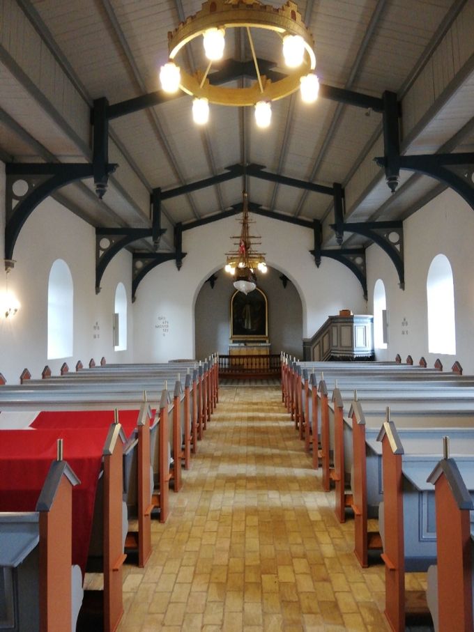 Kirkerummet i Jordrup kirke.