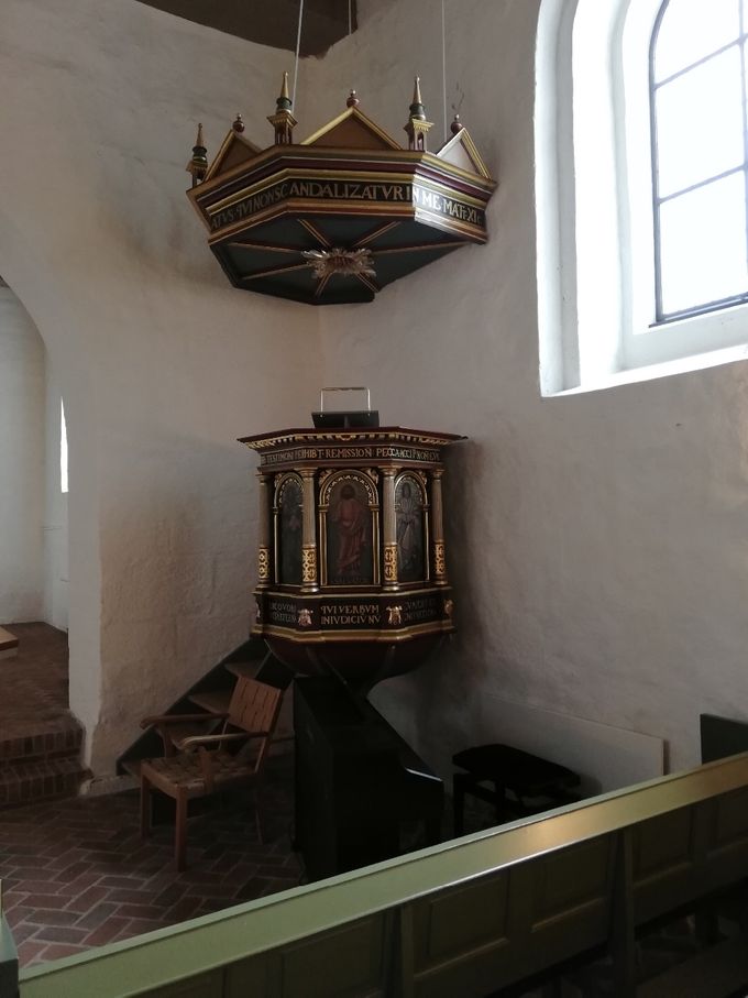 Prædikestolen i Lejrskov kirke.